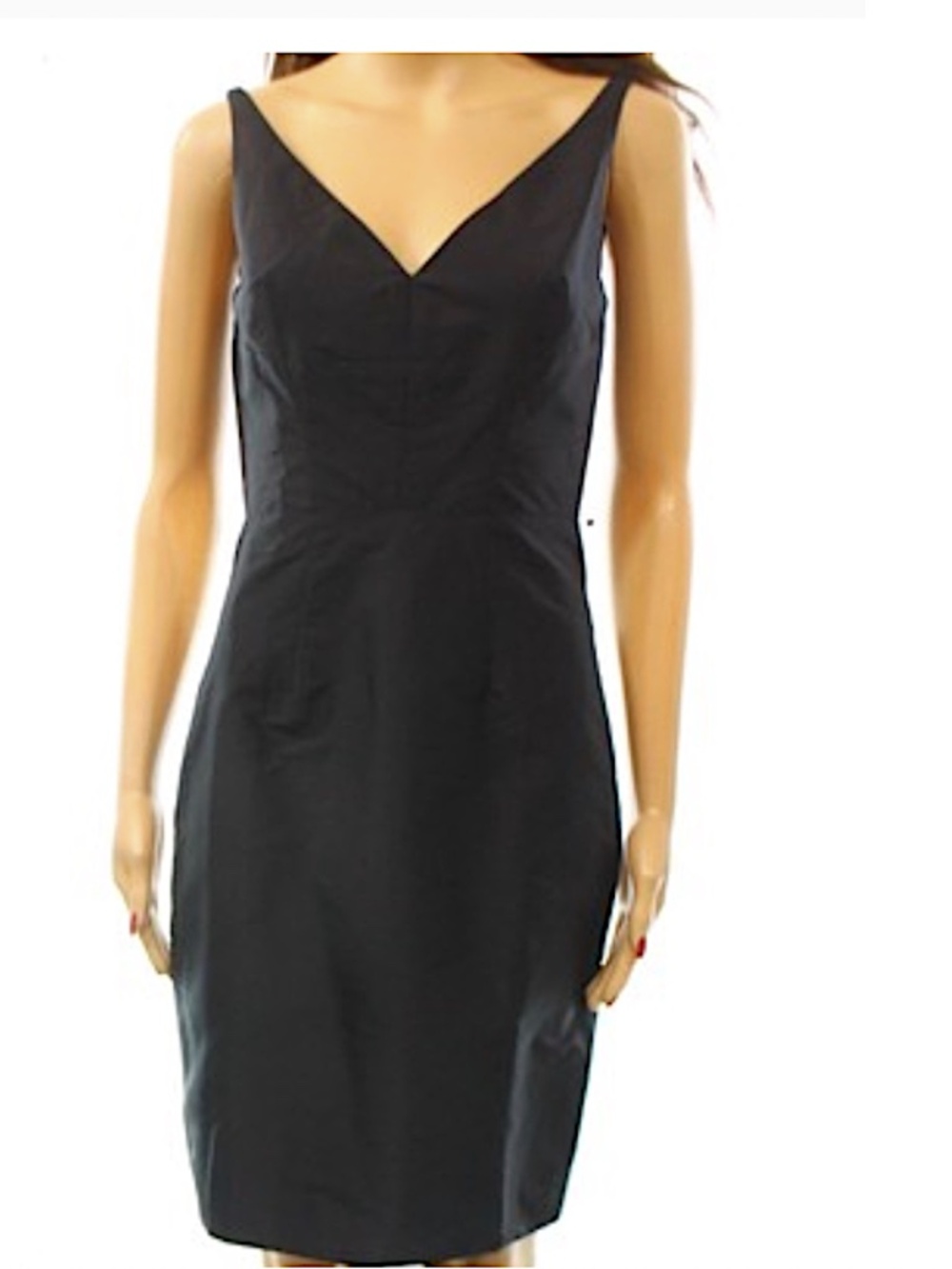 Monique Lhuillier Bridesmaid black V Neck Sleveless Dress